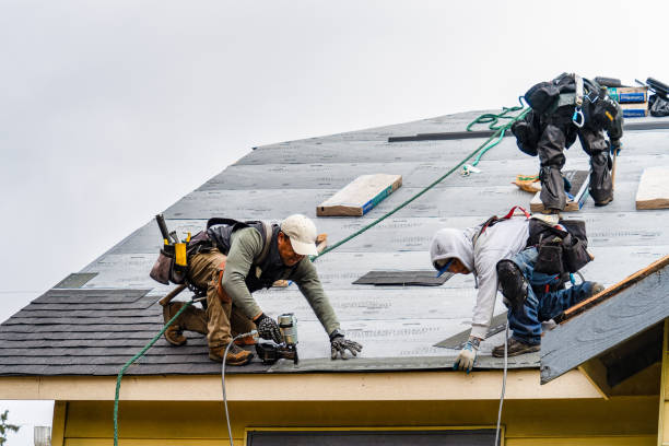 Professional Roofing technician working in Pequabuck, CT